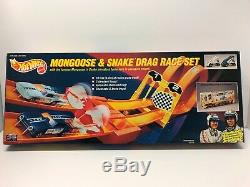 1993 Hot Wheels Mongoose & Serpent Drag Race Set Mint Dans L'encadré