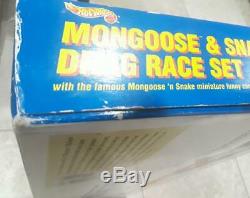 1993 Mattel Hot Wheels Limited Nouvelle Mongoose Et Serpent Drag Race Set Vhtf Rare