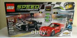 2016 Lego Speed Champions Chevrolet Camaro Drag Race Noir Rouge 445 Pièces 75874