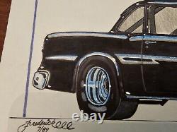 American Graffiti Milner's 32 Coupe & Falfa's 55 Chevy Original Art Drawing Set
<br/>  	<br/>

 
Les dessins originaux de l'art de American Graffiti Milner's 32 Coupe & Falfa's 55 Chevy