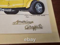 American Graffiti Milner's 32 Coupe & Falfa's 55 Chevy Original Art Drawing Set<br/> 
   <br/>Les dessins originaux de l'art de American Graffiti Milner's 32 Coupe & Falfa's 55 Chevy