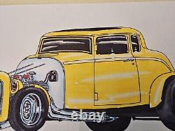 American Graffiti Milner's 32 Coupe & Falfa's 55 Chevy Original Art Drawing Set
<br/>		
 
 
	<br/>
 Les dessins originaux de l'art de American Graffiti Milner's 32 Coupe & Falfa's 55 Chevy