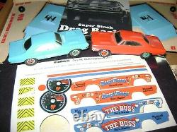 Arrêt Plymouth Super Stock Drag Racing Vintage Slot Car Set With Box