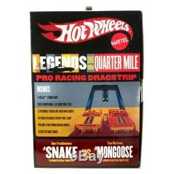 Aw Hot Wheels Legends 1/4 Mile Serpent Vs Mongoose Ho Emplacement Drag Racing Car Set