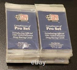 Cartes prototypes NHRA Winston Drag Racing Pro Set 1991, paquets scellés, lot de 31