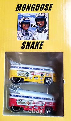 Classiques Hot Wheels Mongoose & Snake Themed Customized VW Drag Bus Race Set 164