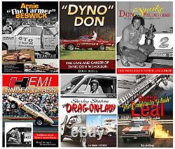 Collection de 6 livres du pilote ultime de dragsters : Dyno Don Shahan, Leal Bestwick, Prudhomme