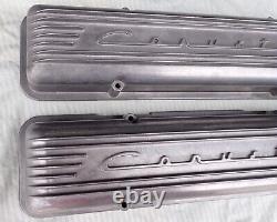 Couvercles de soupapes en aluminium nervurés pour Corvette GM OEM 3726086, motif SBC à espacement décalé, SWEET.