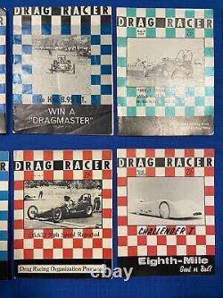 Drag Racer 1958 Full Set Of 8 Numéros Historique Magazine Du Racing Du Drag Et Du Scta