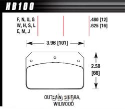 ENSEMBLE DE 4 PLAQUETTES DE FREIN HAWK BRAKE DR-97 POUR CALIPER DYNALITE DE COURSE D'ACCÉLÉRATION