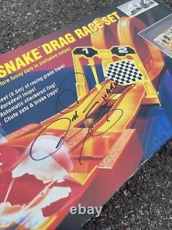 En français, le titre serait : 'Ensigné Don Prudhomme Hot Wheels Mongoose et Snake Drag Race Set 1993 Scellé HW'