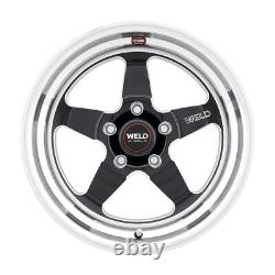 (Ensemble-4) Jantes Rims WELD Ventura Drag 17x10 5x127/5x5 Noires 38mm 17 Pouces