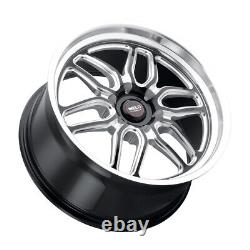 (Ensemble-4) Jantes WELD Laguna 6 Drag 17x7 6x139.7/6x5.5 Noires 0mm 17 Pouces