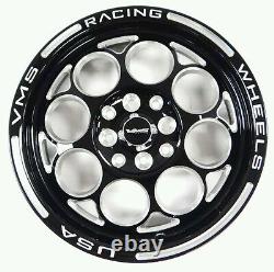Ensemble De 2 Pour Honda CIVIC Modulo 15x3.5 Black Drag Racing Wheels 4x100 Et10