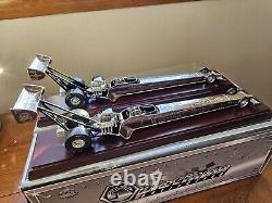 Ensemble de 2 voitures Eddie Hill & Gary Scelzi Platinum 124 Diecast NHRA Top Fuel Dragster