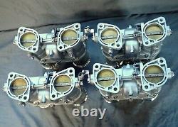 Ensemble de 4 carburateurs Weber 48 IDA premier design avec numéros de série précoces, AFFAIRE RÉELLE