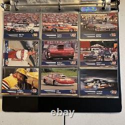 Ensemble de cartes 1991 Pro Set NHRA Winston Drag Racing de 130 cartes avec 2 cartes autographes de John Force