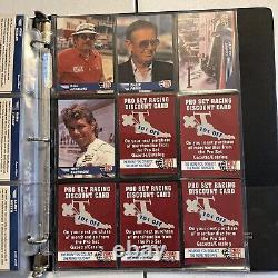 Ensemble de cartes 1991 Pro Set NHRA Winston Drag Racing de 130 cartes avec 2 cartes autographes de John Force