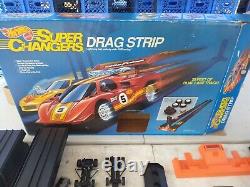 Ensemble de course complet Vintage 1989 Hot Wheels Super Changers Drag Strip