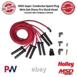 Ensemble de fils de bougie MSD Super Conductor de 8,5 mm pour Chevy Pro Stock Head #30839