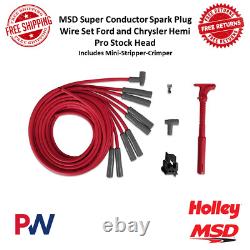 Ensemble de fils de bougie MSD Super Conductor pour Ford & Chrysler Hemi Pro Stock 31539