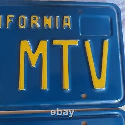 Ensemble rare de plaques bleues et jaunes de Californie 1970-1980 381 MTV Chevy JDM Datsun Mopar