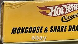 Hot Wheels Classics Mongoose & Snake Vw Bus Drag Race Track Set. Non Ouvert
