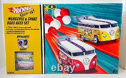 Hot Wheels Classique 1969-2005 Mongoose & Snake Set de course de dragsters avec 2 Drag Buses NEUF