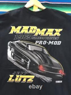 Jeff Lutz 1969 Tee-shirt Madmax Course de Drag Race America Zero Yon Dentelle Course Vintage Ensemble