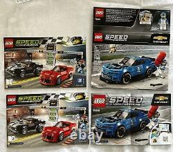 LEGO CHEVROLET SPEED CHAMPIONS LOT Course de Drag Camaro 75874 75891 NASCAR ZL1 D'OCCASION