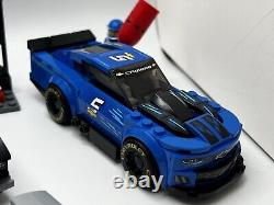 LEGO CHEVROLET SPEED CHAMPIONS LOT Course de Drag Camaro 75874 75891 NASCAR ZL1 D'OCCASION