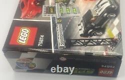 LEGO Speed Champions 75874 Course de Drag Chevrolet Camaro Boîte scellée en usine endommagée.