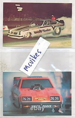 Lot de photos de voitures de dragster amusantes des années 1970 (10) Armée, Marines, Carte postale vintage