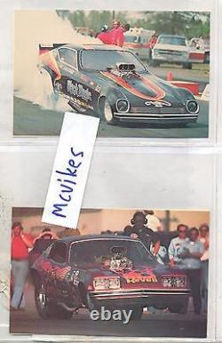 Lot de photos de voitures de dragster amusantes des années 1970 (10) Armée, Marines, Carte postale vintage