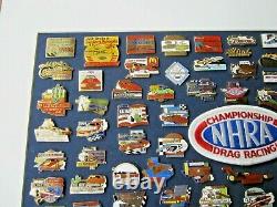 Nhra 1986-2004 National Events Championship Drag Racing Custom Framed Pin Set