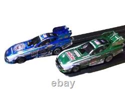 Nhra Drag Racing Slot Car Set John Force Zeroyon Fabriqué Par Autowrold 1/64