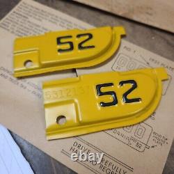 Nos 1952 California License Plate Tag Set Avec Enveloppe Et Papier D'enregistrement