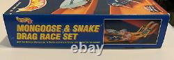 Nouveau Dans La Boîte 1993 Hot Wheels Mongoose Et Serpent Double Drag Race Set 25e Anniversaire