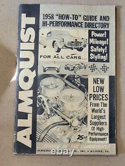 Original 1958 Almquist Hot Rod & Custom Catalog Drag Racing Nhra