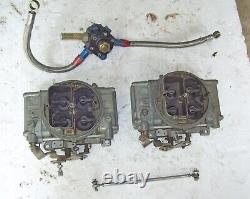 Paire de carburateurs Holley 4224 660 cfm Carbs, double quadruple avec injection centrale.