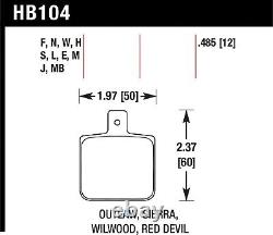 Performance de faucon HB104J. 485 Plaquettes de frein DR-97 Composé de course de dragster Ensemble de 4