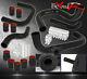 Pour 96-00 Civic B/d-series Turbo Cnc Piping Kit Bov Adaptateur Noir/coupler Rouge