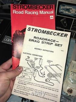 Rare 1966 Strombecker Road Race Drag Strip Ensemble Plus De 100% Complet