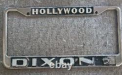 Rare Dixon Cadillac Hollywood Calif. License Plate Frame Set Eldorado Deville