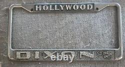 Rare Dixon Cadillac Hollywood Calif. License Plate Frame Set Eldorado Deville