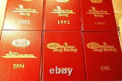 Rare Set Complet Nhra Winston Drag Racing Annuaire Umi 1991-1996 Rare Tous Les Six Livres