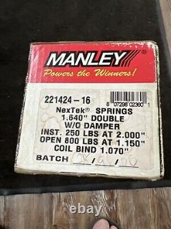 Ressorts de soupapes de course Manley 221424-16 de la série NexTek 1.640.880 Levée Set 16