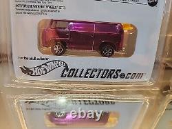 Série complète Hot Wheels 2002 RLC Series 1 avec PINK BEACH BOMB 2 / VW DRAG BUS