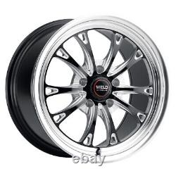 (Set-4) Jantes WELD Belmont Drag 17x11 5x4.75 Noires 43mm 17 Pouces