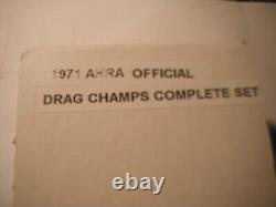 Set Complet Fleer des Champions Officiels de Drag AHRA 1971 avec Emballage K2